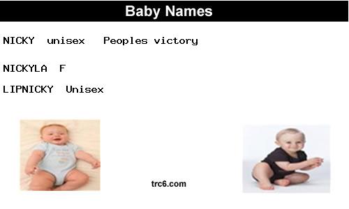 nicky baby names